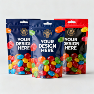 Custom Design Foil Stand up sacchetto con cerniera per uso alimentare materiale Mylar borse all'ingrosso personalizzato - Product Image 2