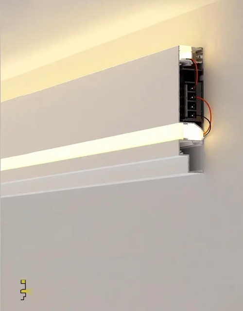Surface Mounted Ceiling Corner Aluminum Hard Bar Light Led Profile Home Decor Minimalist Linear Indoor Lighting Lamp Fixtures