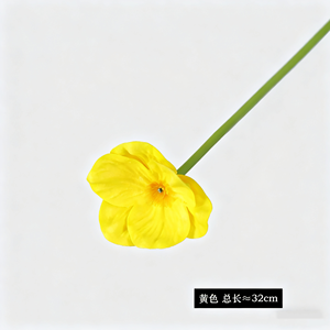 Fleur artificielle de pavot en soie écologique à tige unique, toucher réel, pour décoration intérieure et accessoire de table de mariage - Product Image 2