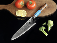 Couteau de chef VG10 de haute qualité, lame en acier inoxydable 67 couches, manches en composite bois G10, outil de cuisine tranchant pour la préparation des aliments