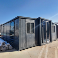 Maison conteneur préfabriquée abordable et extensible de 20, 30 ou 40 pieds, personnalisable, 2 à 5 chambres, bâtiment modulaire multifonctionnel