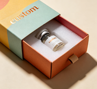 Boîte cadeau magnétique imperméable avec impression personnalisée, flacon en verre de 3 ml, taille et forme personnalisables, OEM/ODM