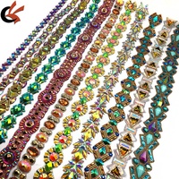 Décorations personnalisées écologiques pour costumes de carnaval, strass thermocollants en résine, appliques en cristal pour vêtements, chaussures et sacs
