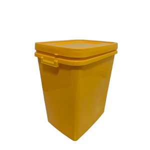 Wholesale High Quality 40L Square Yellow Plastic Bucket Wholesale Bucket With Lid for sale