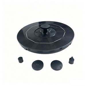 Solar Powered Fountain With Water Pump Outdoor Garden Courtyard Landscape Fountain Eco Friendly ABS Material Contemporary Design - Product Image 4
