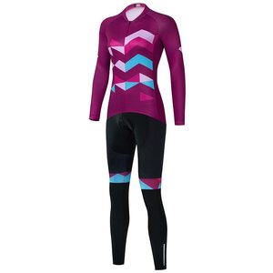 Vêtements de cyclisme pour femmes Maillot de vélo de route à manches longues pour vélo de montagne Maillot de vélo à séchage rapide Pantalon rembourré pour vélo Jaket Outfit - Product Image 5