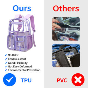 Cusangel 16 pouces mode sacs transparents garçons filles clair TPU étudiant sacs à dos étanche <span class=keywords><strong>cartable</strong></span> - Product Image 3