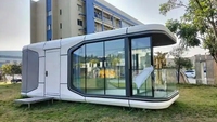 Capsule spatiale de luxe moderne préfabriquée en conteneur avec mobilier personnalisé, portable pour hôtel et chambre à coucher