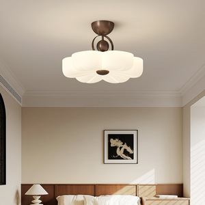 Vintage Cream Crown Ceiling <b>Light</b> <b>Led</b> Changeable Color <b>Surface</b> <b>Mounted</b> For Bedroom Study Children Room - Product Image 2