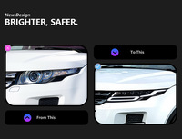 2012-2018 Convient pour Land Rover Range Rover Evoque, mise à niveau vers un ensemble de phares LED à quatre lentilles avec clignotants