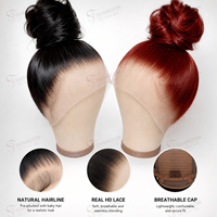 Perruque Lace Front en Cheveux Humains Brésiliens en Gros, Dentelle HD Transparente, Sans Colle, Pré-Pluckée, Ligne de Cheveux Naturelle pour Femmes Noires