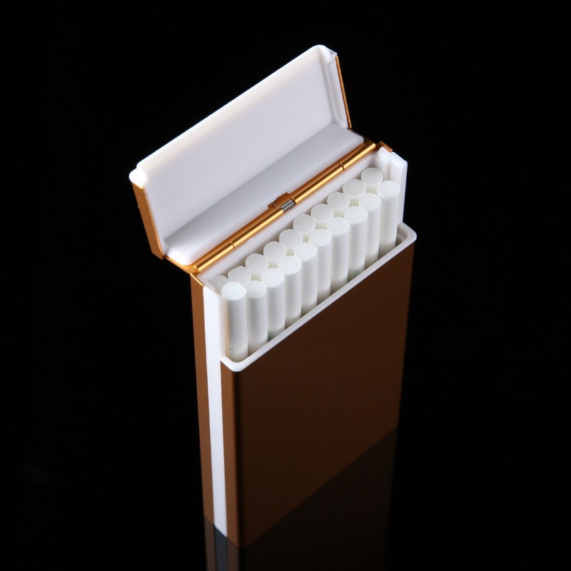 Custom Aluminum Slim Cigarette Case Box - 20 Pcs Gift Box, Polished Design,  Waterproof, Engraved Logo