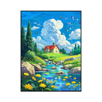Peinture à l'huile numérique de style moderne, peinture par numéros DIY, paysages, peinture décorative, vente en gros d'usine