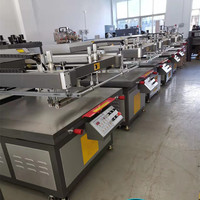 Serigrafía de brazo oblicuo, impresora de pantalla plana automática de papel, máquina de serigrafía plana