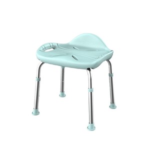 Zhi Nian Shower Chair Aluminum Alloy 486mm Width <b>Adjustable</b> <b>Height</b> Elderly Bathroom <b>Stool</b> With Backrest - Product Image 3
