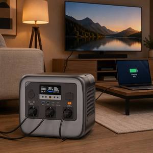 Station d'alimentation portable 1200W, générateur solaire, triple sortie AC, USB-C PD 3.0, camping, maison, urgence - Product Image 1