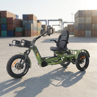 Vélo électrique à batterie au lithium 48V pour adultes, modèle 2026, fabriqué en Chine, avec pneus larges de 20 pouces, tricycle à neige à trois roues avec pédales