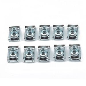 <b>Spring</b> Nuts <b>Clip</b> Nuts Type B 50 Pieces Silver For Replace Repair Auto Fastener - Product Image 1