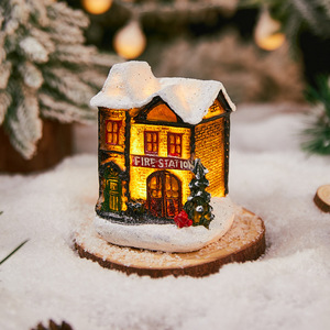 New <strong>Christmas</strong> Decorations <strong>Resin</strong> Miniature <strong>Village</strong> <strong>House</strong> Glowing Snow Cottage Ornament <strong>Christmas</strong> Gift - Product Image 6