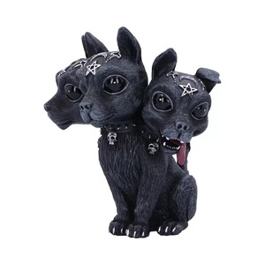 Su misura Halloween Gothic decorazione per la casa in resina artigianato tre-testa di <span class=keywords><strong>cane</strong></span> figurina con Cult Cuties Diabarkus unicorno decorazione - Product Image 6
