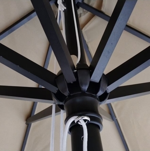 Fournisseur en gros 2025 Parasol de patio 3m pour l'extérieur, Vente chaude, avec structure en aluminium, en polyester imperméable et système à poulie, Mobilier d'extérieur - Product Image 5