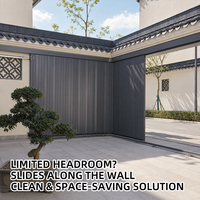 Porta da Garage Scorrevole Laterale Moderna in Alluminio con Telecomando Elettrico, Isolata e Curva, per Progetti Residenziali e Commerciali
