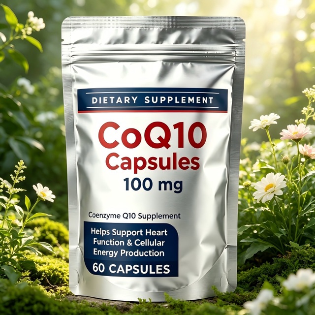 OEM Private Label Coenzyme Q10 Hard Gelatin Capsules Dietary Supplement for Immune Support (60/90/120 Count Customizable)