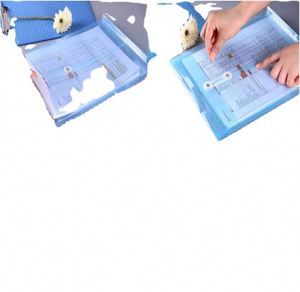 Porte-documents en plastique avec fermeture à bouton et cordon, grande enveloppe pour livrets, couleurs primaires assorties, lot de 6 - Product Image 2
