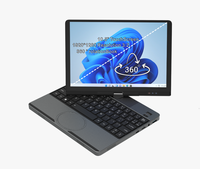 Laptop layar sentuh 10.5 inci, rotasi 360 derajat Laptop Win11 Pro Intel N150 ringan Laptop Mini portabel pengenalan wajah