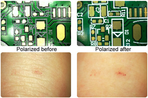 Microscopio digitale polarizzante USB e OTG portatile ingrandimento 1X ~ <span class=keywords><strong>500X</strong></span> per istruzione o videocamera HD con Software e Base - Product Image 4