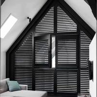 Volets de ferme modernes en aluminium pour extérieur, persiennes intérieures réglables à lames fixes, pare-soleil motorisé pour villa