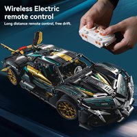 Spot Wholesale 1:10 Mobil Sport Cyber Apollo Model ABS Plastik Puzzle Perakitan Blok Bangunan DIY Mainan Hadiah untuk Anak Laki-laki