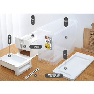 Hot Bán Gạo Dispenser Một Nút Công Suất Lớn Hộp Lưu Trữ Hạt Dispenser Ngũ Cốc Thực Phẩm Lưu Trữ <span class=keywords><strong>Container</strong></span> - Product Image 5