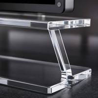 Support d'écran en acrylique massif personnalisé, imprimé UV, support ergonomique pour ordinateur portable, organisateur de bureau pour le rangement des ordinateurs de bureau et domestiques