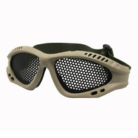 Lunettes tactiques en acier à mailles métalliques Protection de filet de Paintball Lunettes de chasse Équipement de défense personnelle