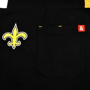 Black Contrast Strap <b>Cooking</b> <b>Apron</b> 3D Letter Embroidery Multi Pockets Washable Work <b>Apron</b> - Product Image 6