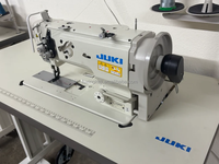 Máquina de coser industrial de una aguja de alta resistencia JUKI LU-1508N con arrastre superior para coser cuero y sofás, en venta