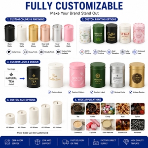 High Quality Empty Round Small <strong>Tin</strong> Canister Airtight Food Grade Coffee Bean <strong>Tin</strong> Containers Double Lid Tea <strong>Tin</strong> - Product Image 5