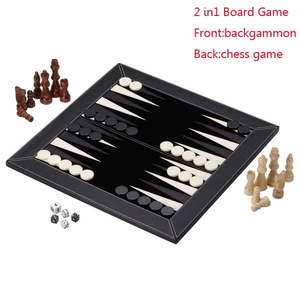 Juego <span class=keywords><strong>de</strong></span> ajedrez 3 en 1 <span class=keywords><strong>de</strong></span> lujo para damas <span class=keywords><strong>de</strong></span> Backgammon, juego <span class=keywords><strong>de</strong></span> mesa <span class=keywords><strong>Ludo</strong></span> portátil <span class=keywords><strong>de</strong></span> cuero PU - Product Image 2