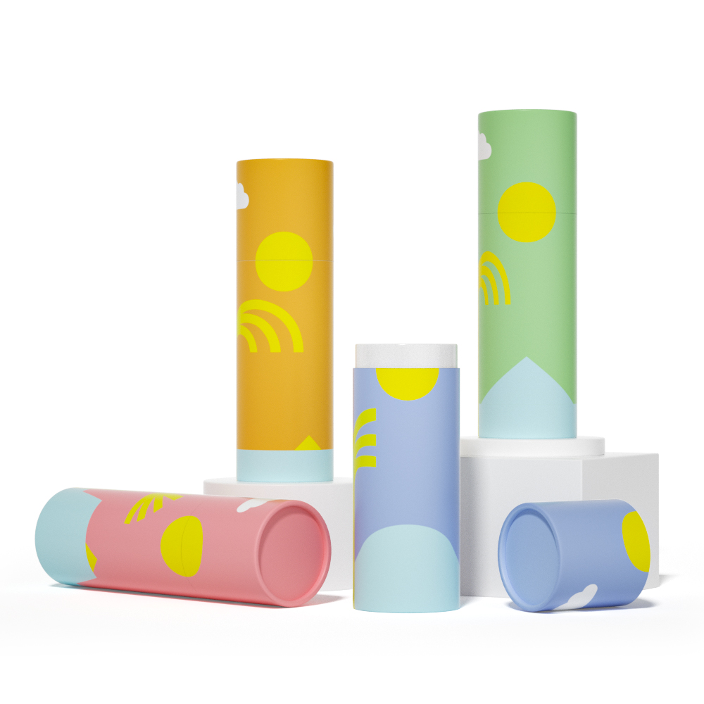 Colorful Eco Friendly OEM Boxes Cylinder Tube Customized Cardboard Round Paper Packaging Tubes