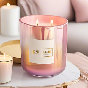 Frascos de Vidrio para Velas UV Rosas de Lujo Personalizados con Tapa de Madera, 7oz, 8oz, 10oz, 16oz, 300ml, Diseño Único - Product Image 3