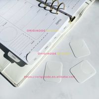 Porte-notes adhésifs personnalisés, marque-pages en plastique blanc découpés, marque-pages coulissants A5 A6, accessoires pour agenda, clip pour planificateur