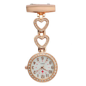 Montre De Poche En Acier Inoxydable Chiffres Arabes Quartz Broche Médecin Infirmière Poche Fob Montre - Product Image 3