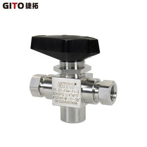 Válvula de Bola de Alta Presión 6000PSI para Estaciones de GNC, Manual, de Dos Posiciones y Tres Vías, para Agua, Gas y Aceite, Personalizable OEM - Product Image 4