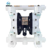 Pompe à diaphragme pneumatique à basse pression QBY3-15S pour l'industrie pharmaceutique, PP 1/2 pouce, petit débit, AODD, pompe à eau pneumatique OEM 1