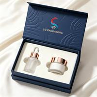 Caja de Regalo Magnética Personalizada, Ecológica, de Cartón Rígido Cuadrado, con Ventana Abatible, Esponja de Algodón Perlado, Cinta con Relieve, para Cosméticos