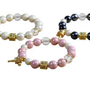 Pulsera de cuentas de oración budistas de cristal de lampwork para mujer, de alta gama, auspiciosa, creativa, cultural, certificada por Lianyungang - Product Image 1