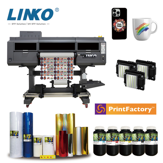 LINKO UV DTF Impresora Printer for Thermal Label Printer 4x6 Automatic Digital 60cm A1 Dtf Uv Sticker Machine Printer Film
