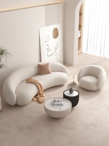 Ghế <span class=keywords><strong>sofa</strong></span> phòng khách căn hộ nhỏ, <span class=keywords><strong>sofa</strong></span> vải hiện đại, ghế <span class=keywords><strong>sofa</strong></span> hình vòng cung dùng cho tiệm làm đẹp & bệnh viện - Product Image 3