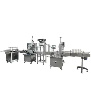 DOVOLL Full Automatic Liquid perfume filling Capping cover Labeling tagging page Machine Line aluminium can Round